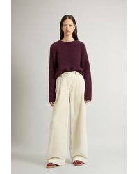 Woolrich - Damen Wide-Leg-Hose Aus Cord Weiß Größe - Lyst