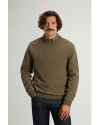 Woolrich - Jersey De Cuello Redondo De Pura Lana Virgen Para Hombre Talla - Lyst