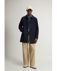 Woolrich - Herren Mantel New City Aus Urban Touch Blau Größe - Lyst