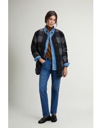 Woolrich - Chaqueta Camisera Alaskan Larga A Cuadros De Mezcla De Lana Para Mujer Talla - Lyst