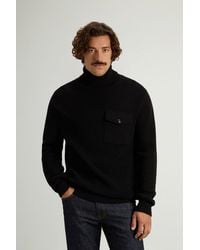 Woolrich - Jersey De Cuello Alto De Pura Lana Virgen Merina Acanalado Para Hombre Talla - Lyst
