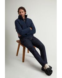 Woolrich - Gewatteerde Cloud-Bomber Blauw Grootte - Lyst