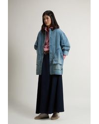 Woolrich - Barn-Jack Van Kodenshi-Denim Van Katoenmix Blauw Grootte - Lyst