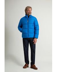 Woolrich - Cloud-Donsjack Van Microvezel Blauw Grootte - Lyst