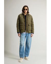 Woolrich - Gewatteerd Heritage-Jack Van Microvezel Groen Grootte - Lyst
