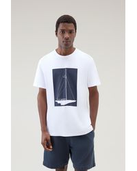 Woolrich - Pure Cotton Nautical Print T-shirt - Lyst