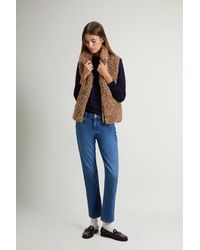 Woolrich - Chaleco Híbrido De Pelo Sintético Y Nailon Acolchado Para Mujer Talla - Lyst