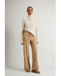 Woolrich - Wide-Leg Broek Van Een Mix Van Scheerwol En Kasjmier Grootte - Lyst