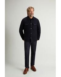 Woolrich - Chaqueta Camisera Alaskan Acolchada De Mezcla De Lana Italiana Melton Reciclada Para Hombre Talla - Lyst