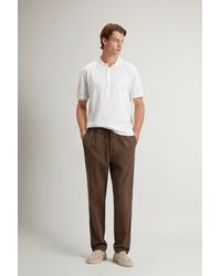 Woolrich - Pantalones Milton De Mezcla De Algodón Y Lino Teñidos En Prenda Para Hombre Talla - Lyst