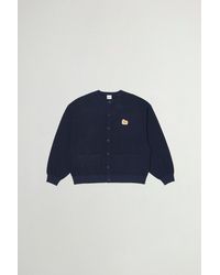 Woolrich - Cardigan À Col Rond En Piqué De Pur Coton Pour Couleur Taille - Lyst
