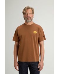 Woolrich - Camiseta De Cuello Redondo De Puro Algodón Con Estampado Para Hombre Talla - Lyst