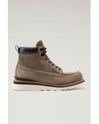 Woolrich - Moc Toe Boots In Suede - Lyst