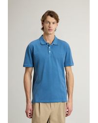 Woolrich - Herren Stückgefärbtes Mackinack-Polo Aus Stretch-Baumwoll-Piquet Blau Größe - Lyst