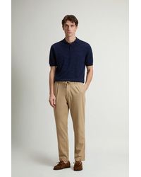 Woolrich - Pantalon Milton Teint En Pièce En Coton Et Lin Pour Homme Couleur Taille - Lyst