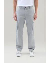 Woolrich - Garment-dyed Cargo Pants In Pure Cotton Gabardine - Lyst