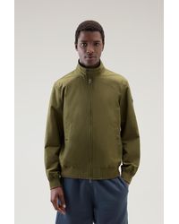 Woolrich - Cruiser Bomber Jacket In Ramar Cloth With Turtleneck - Lyst