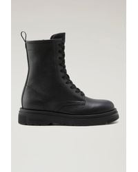 Woolrich - New City Boots In Tumbled Leather - Lyst