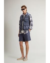 Woolrich - Korte Broek Van Denim Van Licht Katoen Blauw Grootte - Lyst