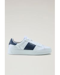Woolrich - Classic Court Sneakers In Leather With Contrasting Trim - Lyst