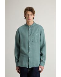 Woolrich - Uomo Camicia Con Colletto Alla Coreana - Lyst