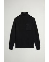 Woolrich - Pull Côtelé À Col Montant En Pure Laine Vierge Mérinos Pour Homme Couleur Taille - Lyst