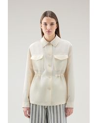 Woolrich - Overshirt In Linen Blend - Lyst