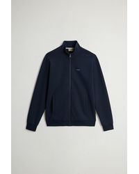 Woolrich - Sudadera Con Cremallera Y Cuello Alto En Mezcla De Algodón Interlock Con Logotipo Para Hombre Talla - Lyst