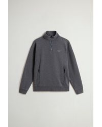 Woolrich - Herren Sweatshirt Im Hybrid-Design Mit Hohem Kragen Aus Reiner Baumwolle Und Nylon Größe - Lyst