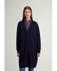 Woolrich - Cárdigan Largo De Pura Lana Virgen Merina Para Mujer Talla - Lyst
