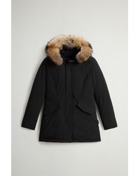 Woolrich - Arctic Parka Van Urban Touch Met Afneembaar Bont Zwart Grootte - Lyst