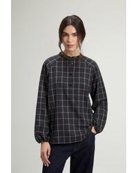 Woolrich - Blusa A Cuadros De Franela De Puro Algodón Para Mujer Talla - Lyst