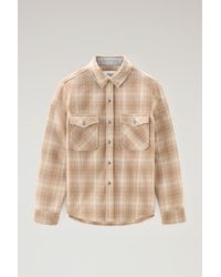 Woolrich - Alaskan Check Overshirt In Recycled Italian Wool Blend - Lyst
