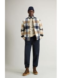 Woolrich - Herren Overshirt Alaskan Check Aus Recycelter Italienischer Wollmischung Weiß Größe - Lyst