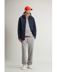 Woolrich - Summer-Parka Van Windstopper By Gore-Tex Labs-Stof Blauw Grootte - Lyst