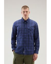 Woolrich - Pure Cotton Checked Shirt With Chest Pocket - Lyst
