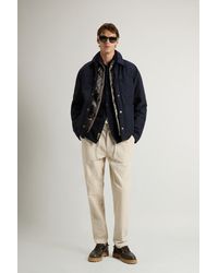 Woolrich - Herren Gefüttertes Overshirt Aus Recyceltem Cordura-Nylon Blau Größe - Lyst