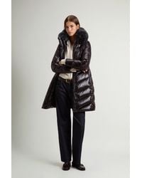 Woolrich - Parka Acolchada De Nailon Brillante Con Pelo Extraíble Para Mujer Talla - Lyst