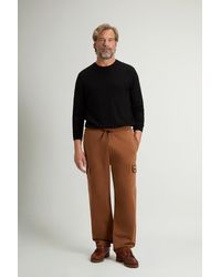 Woolrich - Pantalones Cargo De Mezcla De Algodón Afelpado Para Hombre Talla - Lyst