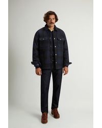 Woolrich - Chaqueta Camisera Alaskan Check A Cuadros Acolchada De Mezcla De Lana Italiana Reciclada Para Hombre Talla - Lyst