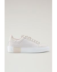 Woolrich - Classic Court Sneakers In Technical Fabric With Leather Trim - Lyst