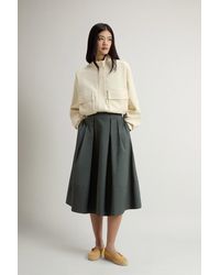 Woolrich - Rok Van Popeline Van Puur Katoen Groen Grootte - Lyst
