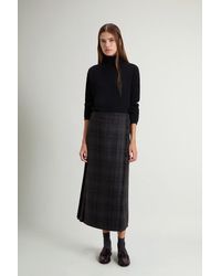 Woolrich - Falda A Cuadros De Mezcla De Lana Para Mujer Talla - Lyst