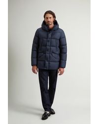 Woolrich - Cloud-Parka Van Microvezel Blauw Grootte - Lyst