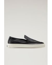 Woolrich - Slip-on Loafers In Leather - Lyst