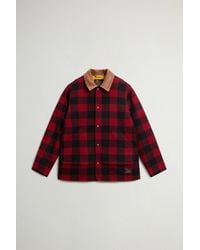Woolrich - Abrigo Barn De Mezcla De Lana A Cuadros Para Mujer Talla - Lyst