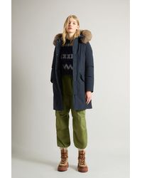 Woolrich - Modern Vail Parka Met Afneembare Capuchon Blauw Grootte - Lyst