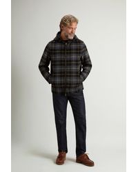 Woolrich - Chaqueta De Mezcla De Lana Con Capucha Y Cremallera Para Hombre Talla - Lyst