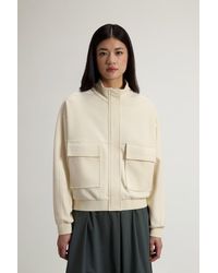 Woolrich - Sudadera Con Cremallera Completa De Mezcla De Algodón Interlock Para Mujer Talla - Lyst