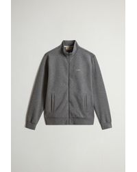 Woolrich - Sudadera Con Cremallera Y Cuello Alto En Mezcla De Algodón Interlock Con Logotipo Para Hombre Talla - Lyst